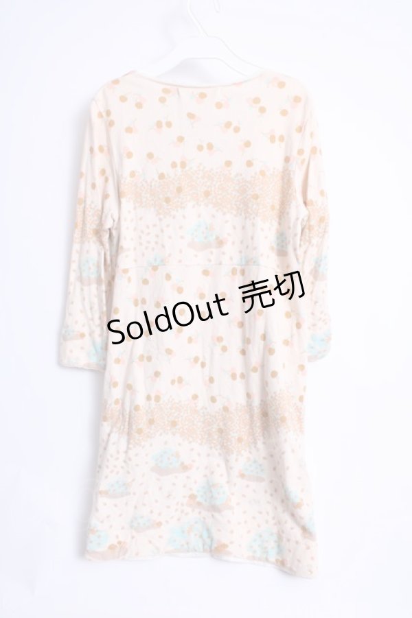 画像2: Cherir la femme  / パンダとりんごの木ワンピース Y-22-05-14-082-1-OP-LO-L-AS-ZT179 (2)