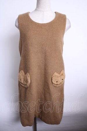 画像: franche lippee black  / ポケットねこジャンパースカート Y-22-05-26-066-1-OP-LO-L-AS-ZT040