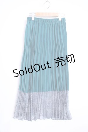 画像: 【SALE】axes femme  / 裾レースプリーツスカート Y-22-05-26-115-1-SK-AX-L-AS-ZT021