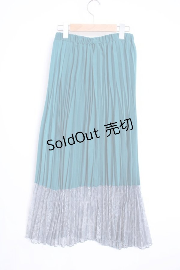 画像2: 【SALE】axes femme  / 裾レースプリーツスカート Y-22-05-26-115-1-SK-AX-L-AS-ZT021 (2)