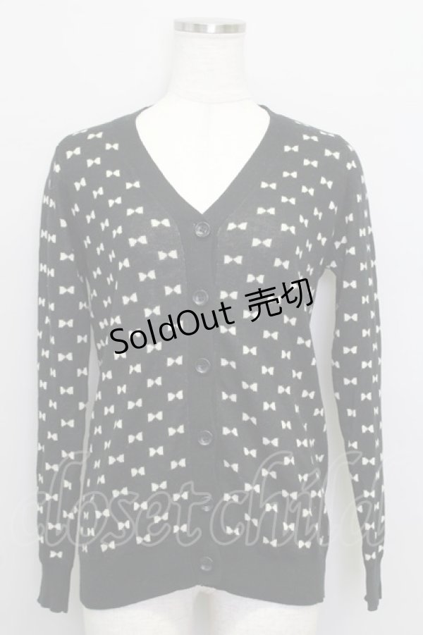 画像1: 【SALE】Franche Lippee  / リボンカーディガン O-22-05-31-4013-1-TO-LO-L-YM-ZT194 (1)