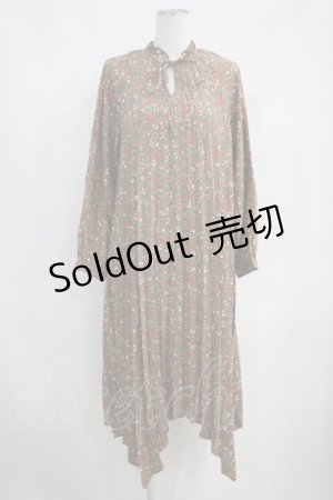 画像: axes femme  / 総柄立ち襟ワンピース H-22-06-02-028h-1-OP-AX-L-SK-OS