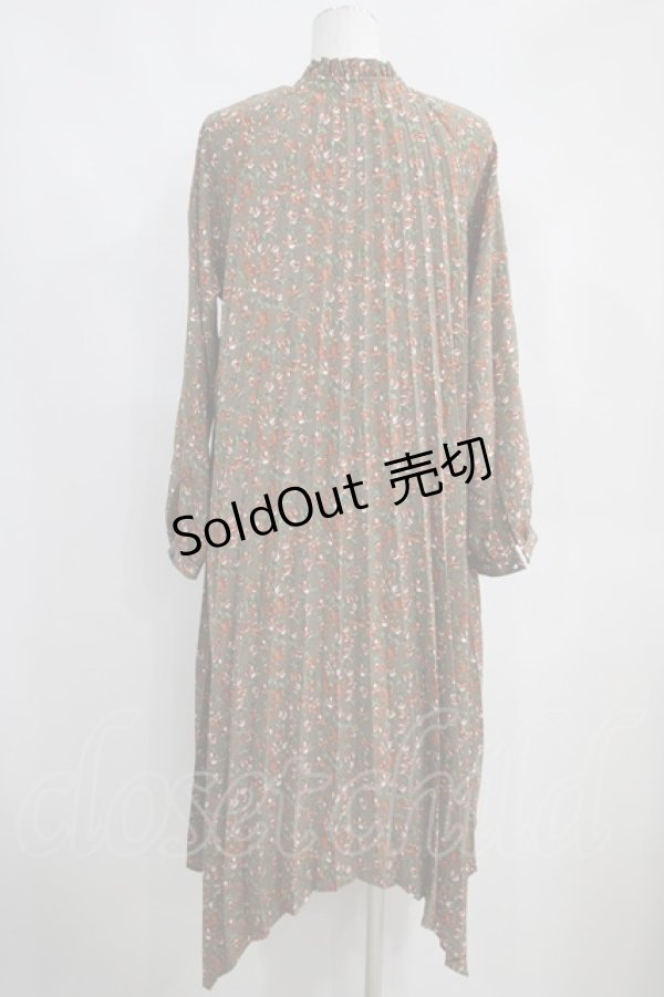 画像2: axes femme  / 総柄立ち襟ワンピース H-22-06-02-028h-1-OP-AX-L-SK-OS (2)