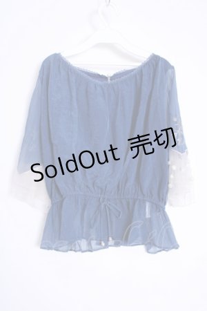 画像: axes femme Nostalgie　  / スパーク楊柳ブラウス Y-22-08-13-014-1-BL-LO-L-SZ-ZT315