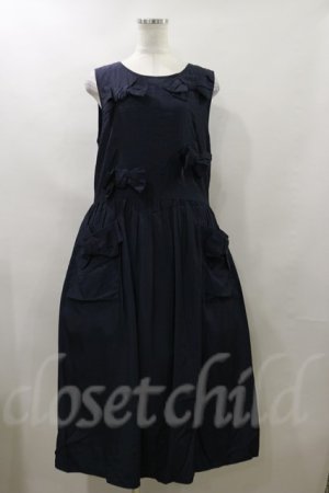 画像: Jane Marple  / Dobby cloth front ribbon dress H-22-09-12-135h-1-OP-JM-L-SK-ZT014-R