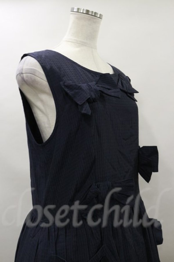 画像3: Jane Marple  / Dobby cloth front ribbon dress H-22-09-12-135-1-OP-JM-L-SK-ZT014 (3)