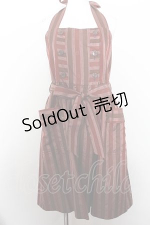 画像: 【SALE】Jane Marple / レジメンタルホルターワンピース O-22-09-29-085-1-OP-JM-L-OW--ZT084