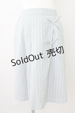 画像: 【SALE】axes femme POETIQUE  / ダブルリボンストライプスカート I-22-10-10-4034-1-SK-AX-L-HD-ZT031