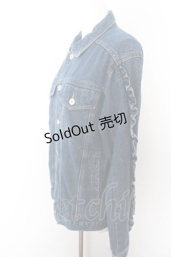 画像3: 【SALE】Candy Stripper / フリルショルダーデニムジャケット O-22-10-10-002-1-JA-PU-P-IG-ZT233 (3)