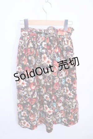 画像: 【SALE】Fi.n.t  / コーデュロイ花柄ギャザースカート Y-22-12-27-096-1-SK-CA-L-SZ-ZT197