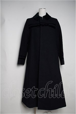 画像: Jane Marple  / Royal melton velvet ribbon long coat I-22-12-30-017i-1-CO-JM-L-HD-ZI