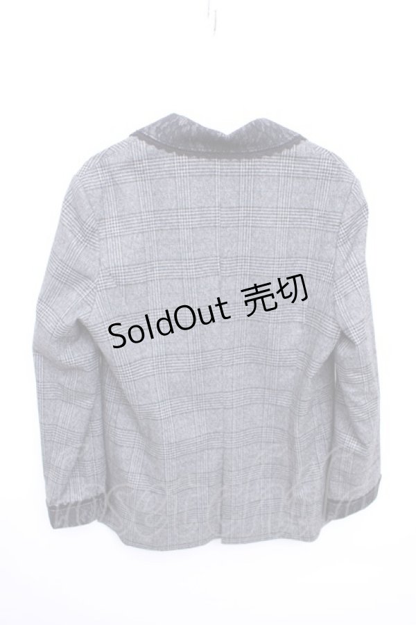 画像2: 【SALE】axes femme  / グレンチェック柄テーラージャケット Y-23-01-20-123-1-JA-AX-L-SZ-ZT124 (2)