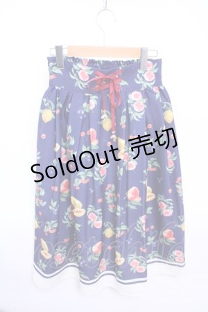 画像: 【SALE】axes femme ミックスフルーツ柄スカート Y-23-01-26-100-1-SK-AX-L-SZ-ZT091