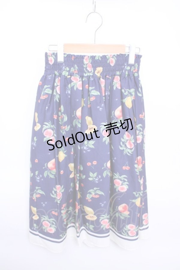 画像2: 【SALE】axes femme ミックスフルーツ柄スカート Y-23-01-26-100-1-SK-AX-L-SZ-ZT091 (2)