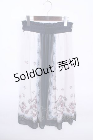 画像: 【SALE】axes femme  / ブーケパネル柄ミディスカート Y-23-02-04-093-1-SK-AX-L-SZ-ZT090