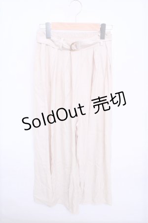 画像: 【SALE】axes femme  / ベルト付タックワイドパンツ Y-23-02-18-078-1-PA-AX-L-SZ-ZT090
