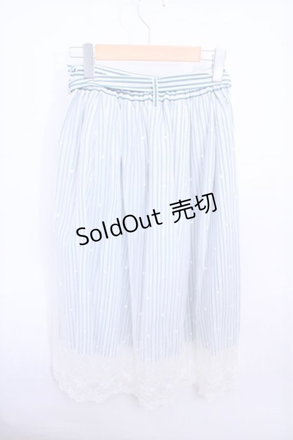 画像2: 【SALE】axes femme  / ストライプ×レーススカート Y-23-02-21-108-1-SK-AX-L-SZ-ZT092 (2)