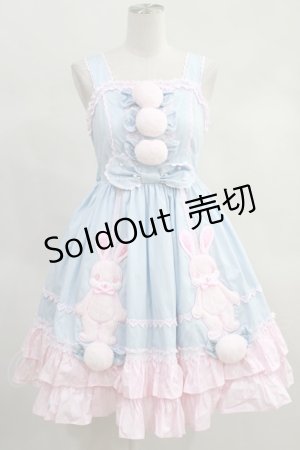 画像: Angelic Pretty  / なかよしバニージャンパースカート(2021) H-23-03-01-1013h-1-OP-AP-L-SK-ZH-R