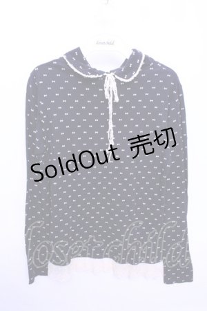 画像: 【SALE】Franche Lippee  / リボン総柄カットソー Y-23-03-08-063-1-TO-LO-L-AS-ZT223