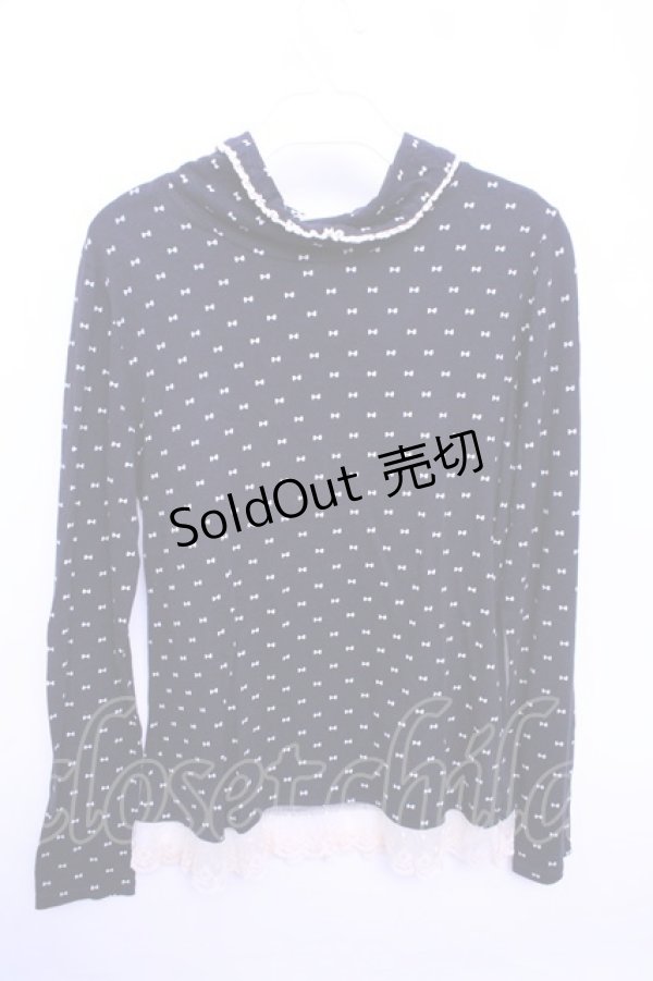 画像2: 【SALE】Franche Lippee  / リボン総柄カットソー Y-23-03-08-063-1-TO-LO-L-AS-ZT223 (2)