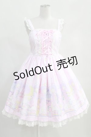 画像: Angelic Pretty  / Cotton Candy Shopジャンパースカート&バレッタ H-23-03-14-003h-1-OP-AP-L-SK-ZH