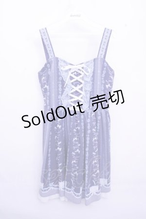 画像: axes femme POETIQUE  / レースアップリボンジャンパースカート Y-23-04-13-075-1-OP-AX-L-AS-ZT229