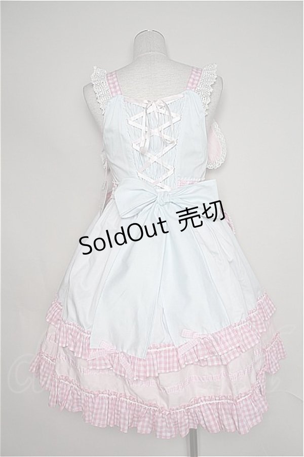 画像2: BABY,THE STARS SHINE BRIGHT  / うさくみゃちゃんのLovely Caf?ジャンパースカート I-23-04-14-019i-1-OP-BA-L-HD-ZI-R (2)