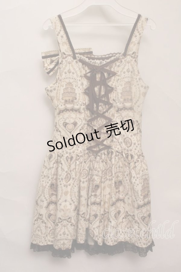画像2: Angelic Pretty  / Musee du Chocolatローウエストジャンパースカート S-23-04-21-035s-1-OP-AP-L-AS-ZS-R (2)