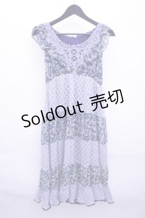 画像: 【SALE】axes femme  / パッチワークマキシワンピース Y-23-04-21-092-1-OP-AX-L-SZ-ZT129