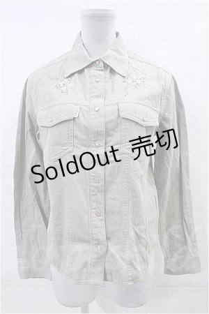 画像: 【SALE】PINK HOUSE  / ブーケ刺繍スナップボタンシャツ I-23-5-5-8-LO-BL-HD-ZT247