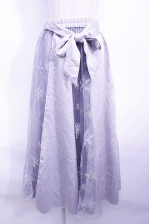画像: axes femme  / スノークリスタル刺繍スカート Y-23-05-09-104-1-SK-AX-L-SZ-ZT214