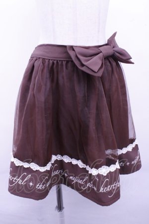 画像: LIZ LISA  / 裾メッセージ刺繍オーガンジースカート Y-23-05-20-120-1-SK-CA-L-SZ-ZT055