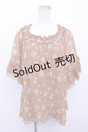 画像: axes femme  / 花柄プリーツチュニ Y-23-06-03-086-1-OP-AX-L-SZ-ZT241