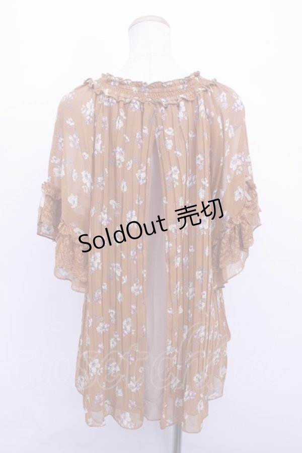 画像2: axes femme  / 花柄プリーツチュニ Y-23-06-03-086-1-OP-AX-L-SZ-ZT241 (2)