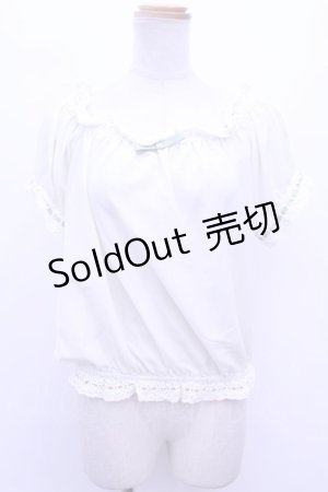 画像: Maison de FLEUR Petite Robe canone  / コットンレースリボンブラウス Y-23-06-07-085-1-BL-LO-L-SZ-ZT269