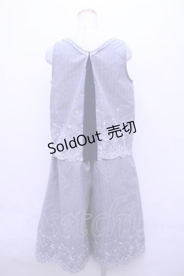 画像2: axes femme  / ストライプ刺繍入りセットアップ Y-23-06-18-057-1-OP-AX-L-SZ-ZT013 (2)