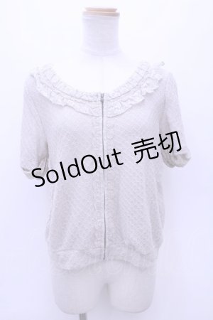 画像: axes femme  / ニットレース半袖ブルゾン Y-23-6-18-50-AX-TO-AS-ZT264