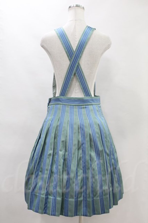 画像2: Jane Marple  / Dot Stripe Jacquardのサロペットスカート H-23-06-26-1012-1-SK-JM-L-NS-ZT235 (2)