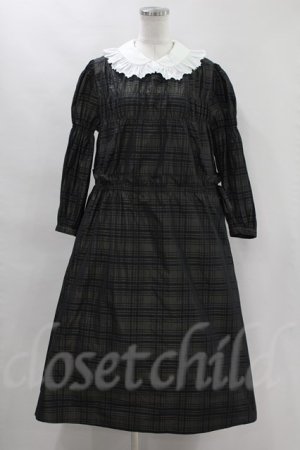 画像: Jane Marple  / Memory shadow check shirring dress H-23-06-28-2031h-1-OP-JM-L-KB-ZT327