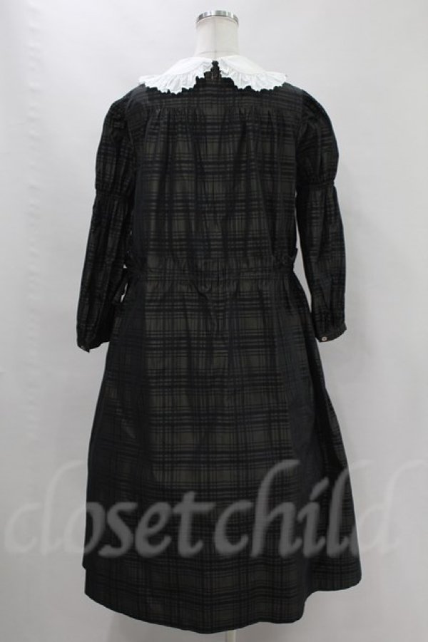 画像2: Jane Marple  / Memory shadow check shirring dress H-23-06-28-2031-1-OP-JM-L-KB-ZT327 (2)