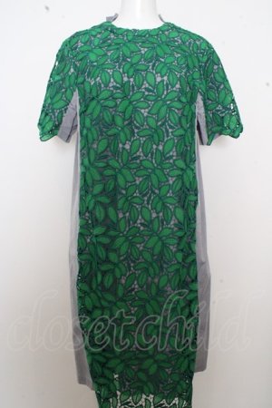 画像: Jane Marple Dans  Le Salon / Leaf lace and broad cloth 2 face dress O-23-06-30-024o-1-BL-JM-L-OW-ZT194