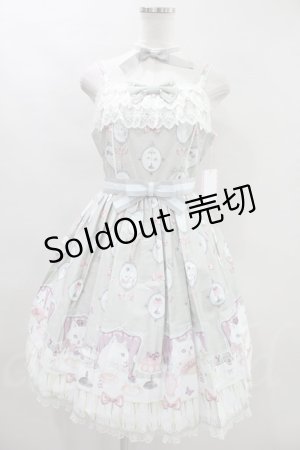 画像: Angelic Pretty / 猫のお茶会ジャンパースカートSet H-23-07-14-033h-1-OP-AP-L-NS-ZH-R