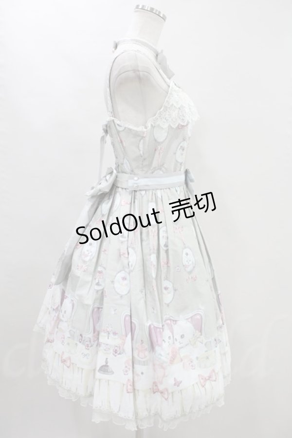 新品 Angelic Pretty 猫のお茶会 JSK セット グレー