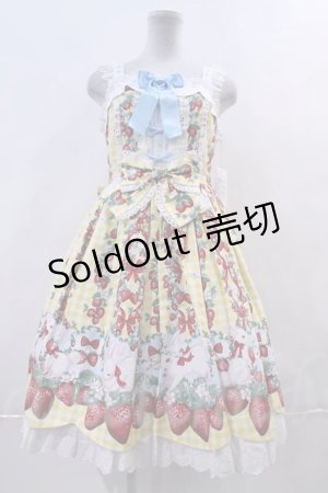 画像: Angelic Pretty  / Ribbon Berry Bunnyジャンパースカート I-23-07-14-013i-1-OP-AP-L-HD-ZI-R
