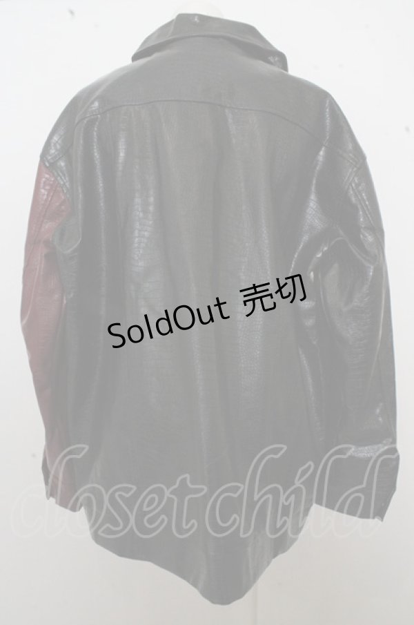 画像3: NieR Clothing / フェイクレザージャケット O-23-07-24-127-1-JA-PU-P-OW-ZT-CL001 (3)
