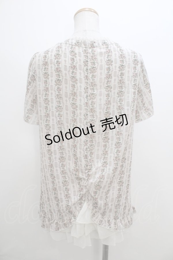 画像2: axes femme  / 総柄シフォンブラウス Y-23-07-25-032-1-BL-AX-L-SZ-ZT118 (2)