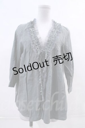 画像: Ph Blue  / シフォンフリルオーバーブラウス I-23-7-28-4-LO-BL-HD-ZT275