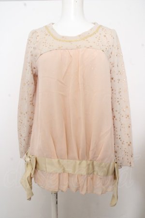 画像: axes femme / スターptシフォンレイヤードニット O-23-08-05-067-1-TO-AX-L-IG-ZT382