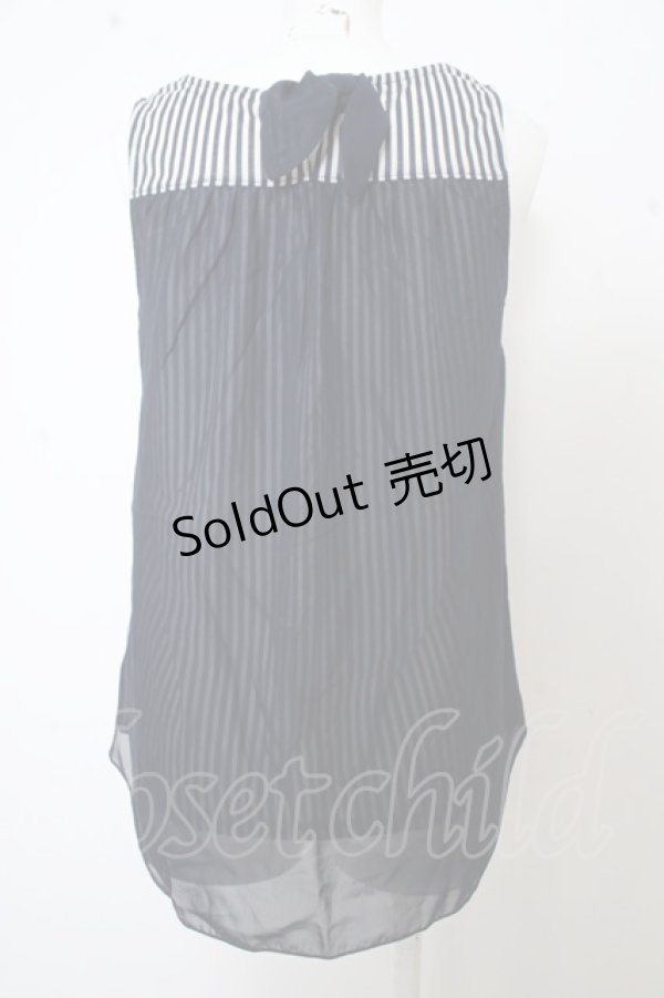 画像2: axes femme / ストライプバックシフォンタンク O-23-08-05-078-1-TO-AX-L-IG-ZT239 (2)