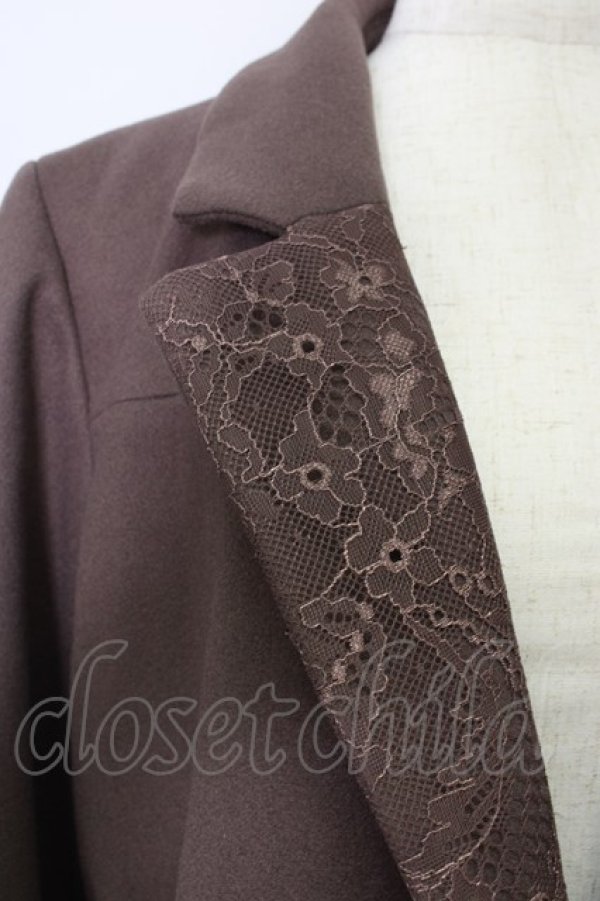 画像3: axes femme  / レース使いロングコート Y-23-08-05-4057-1-CO-AX-L-AS-ZT-C034 (3)